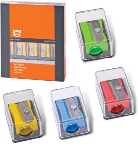 Точилка EISEN (АЙЗЕН, Германия), с контейнером, "Мини", 4 цвета, 407,053