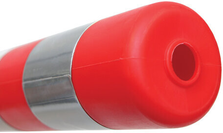 Столбик ограждения сигнальный упругий красный, 750 мм, с двумя светоотражающими полосами, ССУ-750