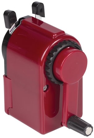 Точилка механическая BRAUBERG "JET", металлический механизм, черный/бордовый, 222517