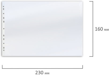 Папки-файлы МАЛОГО ФОРМАТА (148х210 мм), А5, ГОРИЗОНТАЛЬНЫЕ, КОМПЛЕКТ 100 шт., 35 мкм, BRAUBERG, 223085