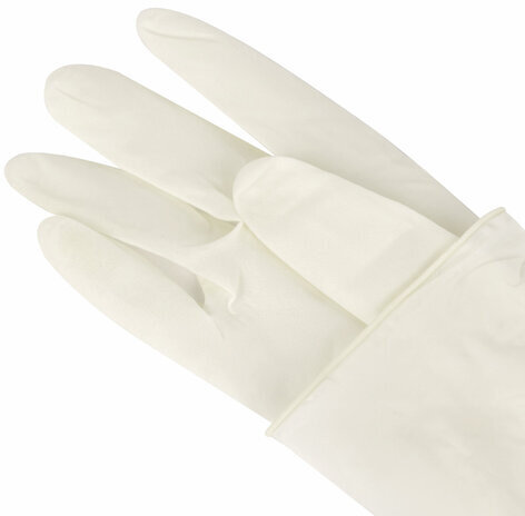 Перчатки латексные стерильные хирургические, КОМПЛЕКТ 50 пар (100 штук), неопудренные, размер М (7), SFM