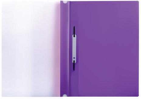 Скоросшиватель пластиковый с перфорацией BRAUBERG, А4, 140/180 мкм, фиолетовый, 226584