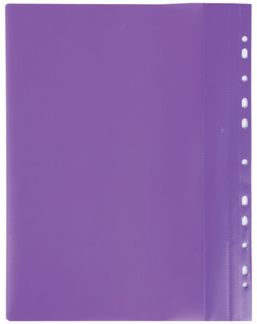 Скоросшиватель пластиковый с перфорацией BRAUBERG, А4, 140/180 мкм, фиолетовый, 226584