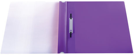 Скоросшиватель пластиковый с перфорацией BRAUBERG, А4, 140/180 мкм, фиолетовый, 226584