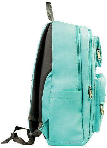 Рюкзак BRAUBERG LIGHT молодежный, с отделением для ноутбука, нагрудный ремешок, мятный, 47х31х13 см, 227077