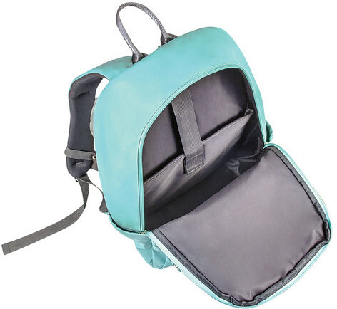 Рюкзак BRAUBERG LIGHT молодежный, с отделением для ноутбука, нагрудный ремешок, мятный, 47х31х13 см, 227077