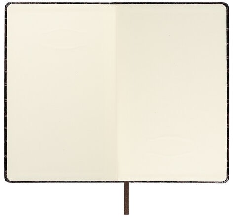 Скетчбук, слоновая кость 140 г/м2, 130х210 мм, 80 л., КОЖЗАМ, резинка, BRAUBERG ART CLASSIC, CROCO, коричневый, 116471