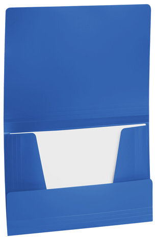 Папка на резинках BRAUBERG "Office", синяя, до 300 листов, 500 мкм, 227712
