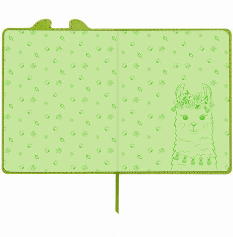 Дневник 1-4 класс 48 л., кожзам (твердая с поролоном), фигурный край, ЮНЛАНДИЯ, "ЛАМА", 105947