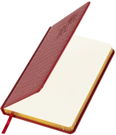 Ежедневник датированный 2026, А5, 138x213 мм, BRAUBERG "Comodo", под кожу, красный, 117048