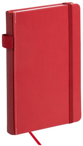 Блокнот А5 135x212мм BRAUBERG "Soft touch" под кожу, резинка, держатель, 80л клетка, розовый, 117148