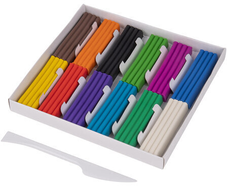 Пластилин классический BRAUBERG "АКАДЕМИЯ ХИТ", 12 цветов, 240 г, стек, ВЫСШЕЕ КАЧЕСТВО, 106423