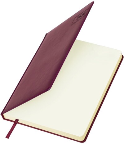 Ежедневник датированный 2026 БОЛЬШОЙ ФОРМАТ 210х297 мм, А4, BRAUBERG "Imperial", под кожу, бордо, 117248