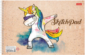 Скетчбук, белая бумага 100 г/м2, 210х297 мм, 40 л., спираль, "LOOK AT MY DAB", 40А4Всп_18934