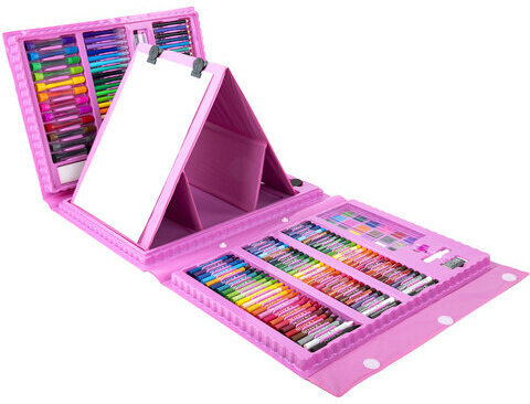 Набор ЮНОГО ХУДОЖНИКА "Единорог" для рисования и творчества с мольбертом ПИФАГОР, 208 предметов, 664631