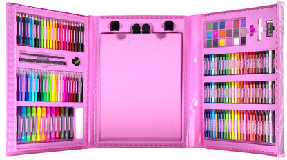 Набор ЮНОГО ХУДОЖНИКА "Единорог" для рисования и творчества с мольбертом ПИФАГОР, 208 предметов, 664631