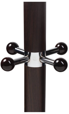 Вешалка-стойка BRABIX "CR-274", металл/мрамор, 1,8 м, на диске диаметром 36 см, 5 крючков + 4 дополнительных, венге, 601744