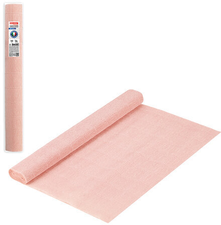 Бумага гофрированная/креповая (ИТАЛИЯ) 140 г/м2, 50х250 см, светло-персиковая (948), BRAUBERG FIORE, 112587