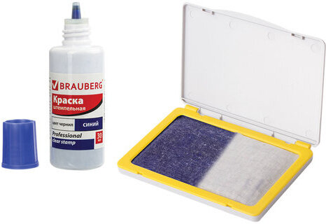 Штемпельная подушка BRAUBERG, 120х90 мм (рабочая поверхность 110х70 мм), неокрашенная, 236870