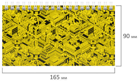 Планинг-еженедельник настольный недатированный (165х90 мм) STAFF, гребень, картон, 64 л., "City", 113509