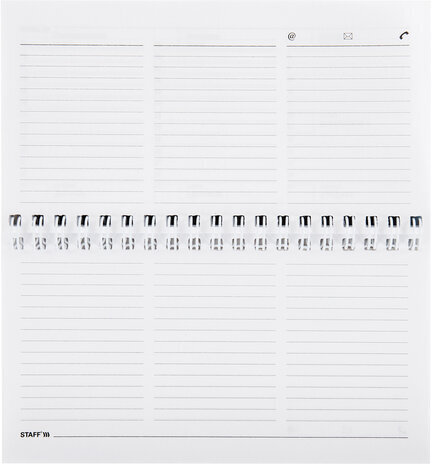 Планинг-еженедельник настольный недатированный (165х90 мм) STAFF, гребень, картон, 64 л., "City", 113509