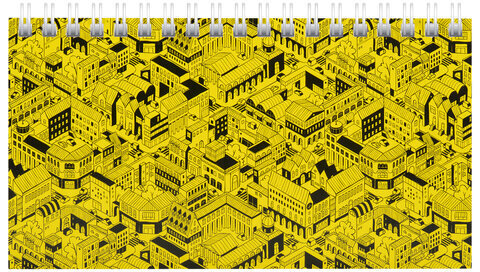 Планинг-еженедельник настольный недатированный (165х90 мм) STAFF, гребень, картон, 64 л., "City", 113509