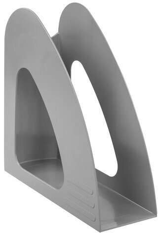 Лоток вертикальный для бумаг BRAUBERG "Delta", 240х90х240 мм, серый, 237240