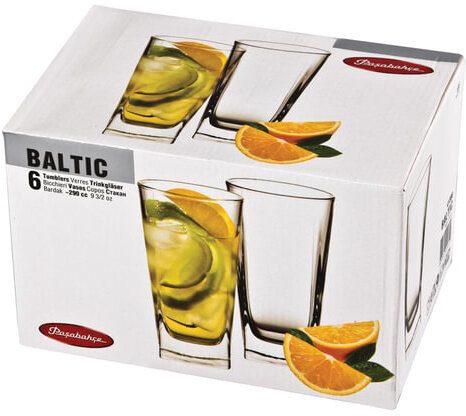 Набор стаканов, 6 шт., объем 290 мл, высокие, стекло, "Baltic", PASABAHCE, 41300