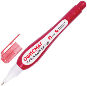 Ручка-корректор ОФИСМАГ, 6 мл, металлический наконечник, 226817