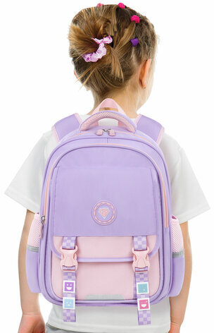 Рюкзак BRAUBERG SNAP, 2 отделения, 3 кармана, "Delicate lilac", 39х28х16 см, 272068