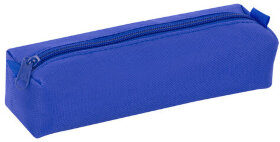Пенал-тубус ПИФАГОР на молнии, ткань, синий, 22х5 см, 272257
