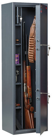 Сейф оружейный AIKO &quot;Филин 33&quot;, 1400х430х300 мм, 71 кг, на 3 ствола, 2 ключевых замка