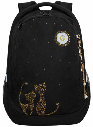 Рюкзак GRIZZLY школьный, анатомическая спинка, 2 отделения, для девочек, CATS IN LOVE, 40х29х20 см, RD-440-4/1