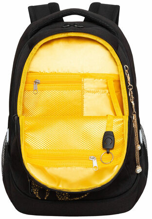 Рюкзак GRIZZLY школьный, анатомическая спинка, 2 отделения, для девочек, CATS IN LOVE, 40х29х20 см, RD-440-4/1