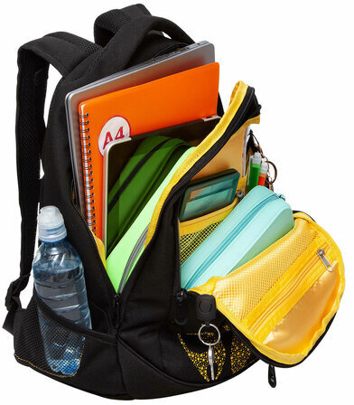 Рюкзак GRIZZLY школьный, анатомическая спинка, 2 отделения, для девочек, CATS IN LOVE, 40х29х20 см, RD-440-4/1