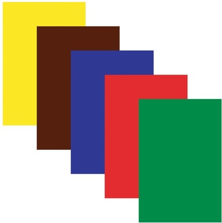 Цветная бумага, А4, мелованная САМОКЛЕЯЩАЯСЯ, 5 листов 5 цветов, 80 г/м2, ЮНЛАНДИЯ, 129284