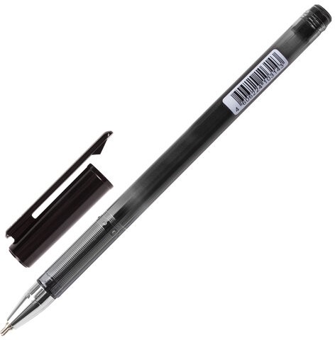 Ручка шариковая масляная BRAUBERG "Profi-Oil", ЧЕРНАЯ, корпус с печатью, узел 0,7 мм, линия письма 0,35 мм, 141633