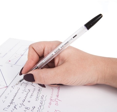 Ручка шариковая BRAUBERG "X-333", ЧЕРНАЯ, корпус прозрачный, узел 0,7 мм, линия письма 0,35 мм, 142406