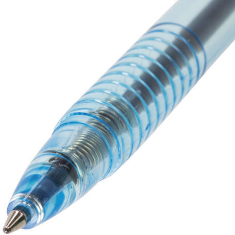 Ручка шариковая масляная автоматическая BRAUBERG "Click Blue", СИНЯЯ, тонированный корпус, узел 1 мм, линия письма 0,5 мм, 142712