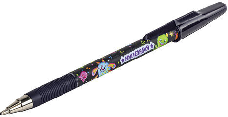 Ручка шариковая ЮНЛАНДИЯ "CUTE MONSTER", синяя, SOFT TOUCH покрытие, узел 0,7 мм, линия письма 0,35 мм, 143730