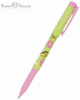 Ручка шариковая BRUNO VISCONTI FreshWrite, СИНЯЯ, &quot;Авокадо.Пончик&quot;, линия письма 0,5 мм, 20-0214/62