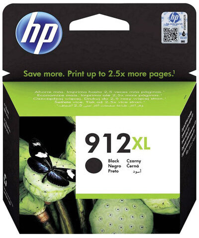 Картридж струйный HP (3YL84AE) для HP OfficeJet Pro 8023, №912XL черный, ресурс 825 страниц, оригинальный