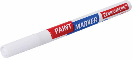 Маркер-краска лаковый EXTRA (paint marker) 2 мм, БЕЛЫЕ, НАБОР 4 шт., УСИЛЕННАЯ НИТРО-ОСНОВА, BRAUBERG, 151995