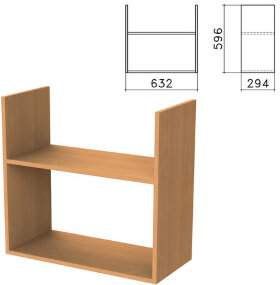 Полка навесная настенная &quot;Бюджет&quot;, 632х294х596 мм, груша ароза, 402668-336