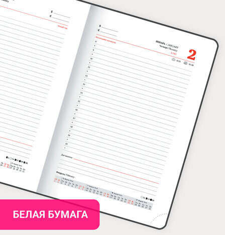 Ежедневник датированный 2025 А5 138x213 мм BRAUBERG "Select", балакрон, бордовый, 115810