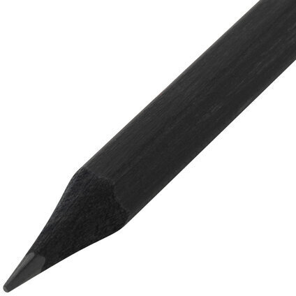 Карандаши чернографитные BRAUBERG НАБОР 6 шт., "Black Jack", НВ, с резинкой, черные, дерево, заточенные, 180608
