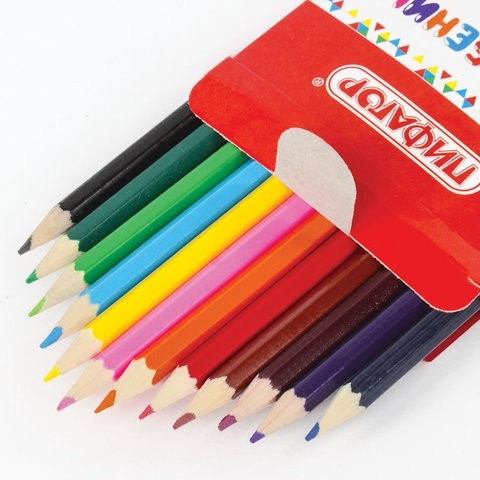 Карандаши цветные ПИФАГОР "ЭНИКИ-БЕНИКИ", 12 цветов, классические, заточенные, 181346