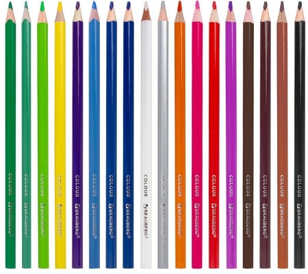 Карандаши цветные BRAUBERG PREMIUM, 18 цветов, трехгранные, грифель мягкий 3,3 мм, 181652