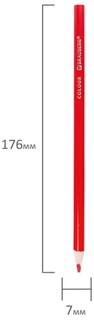 Карандаши цветные BRAUBERG PREMIUM, 18 цветов, трехгранные, грифель мягкий 3,3 мм, 181652