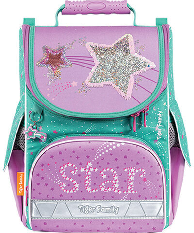 Ранец TIGER FAMILY для начальной школы, Nature Quest, "Shooting Stars", 35х31х19 см, 270206